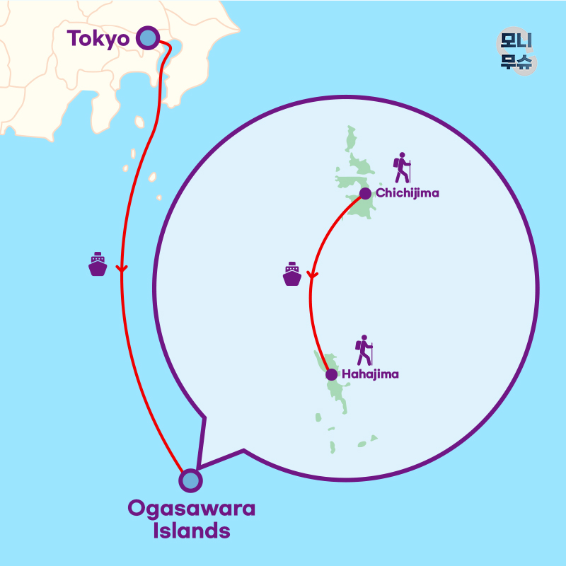 오가사와라 치치 섬 – 하하 섬 트레킹 스탠다드 8일